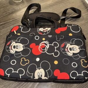 Mickey Mouse Laptop / Book Bag All Over Print W/Shoulder Strap Zippered